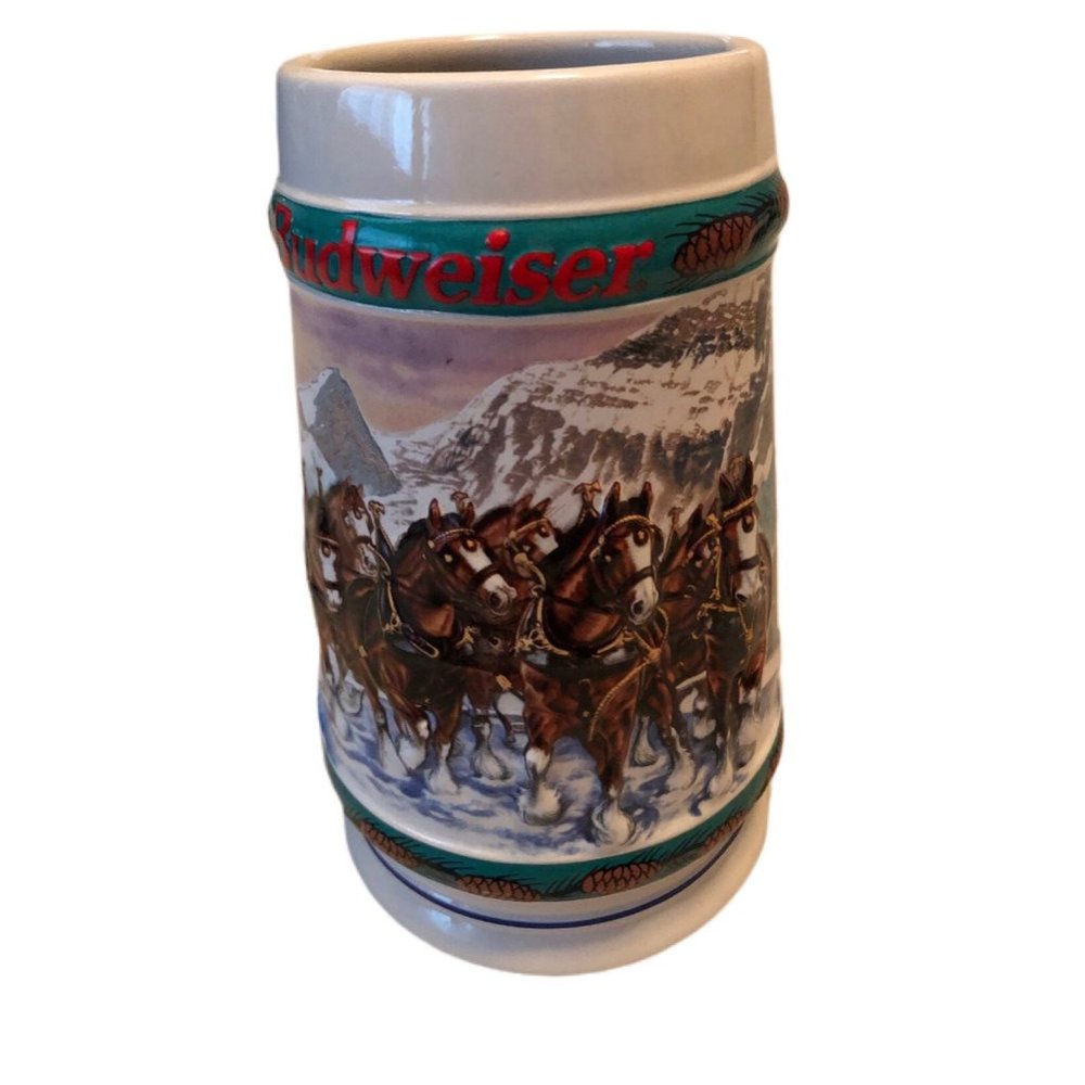 Budweiser ANHEUSER-BUSH 1993 Special Delivery Holiday Ceramic Beer Mug  Stein
